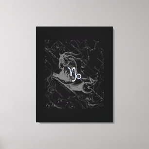 Chrome wie Capricorn Zodiac Sign auf Hevelius Leinwanddruck