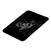 Chrome wie Capricorn Zodiac Sign auf Hevelius Magnet (Linke Seite)