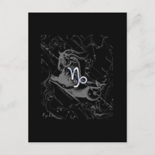 Chrome wie Capricorn Zodiac Sign auf Hevelius Postkarte