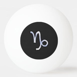 Chrome wie Capricorn Zodiac Symbol auf der Schlang Tischtennisball