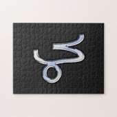 Chrome wie Capricorn Zodiac Symbol auf Schlangenha Puzzle (Horizontal)