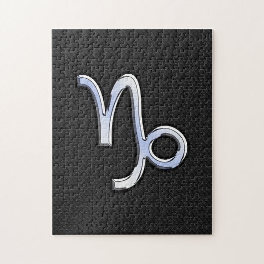 Chrome wie Capricorn Zodiac Symbol auf Schlangenha Puzzle (Vertikal)