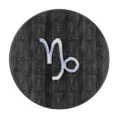 Chrome wie Capricorn Zodiac Symbol auf Schlangenha Schneidebrett (Vorderseite)