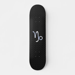 Chrome wie Capricorn Zodiac Symbol auf Schlangenha Skateboard