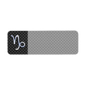 Chrome wie Capricorn Zodiac-Zeichen auf Kohlenstof (Vorne)