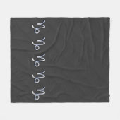Chrome wie Capricorn Zodiac-Zeichen auf Kohlenstof Fleecedecke (Vorderseite (Horizontal))