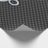 Chrome wie Capricorn Zodiac-Zeichen auf Kohlenstof Geschenkpapier (Ecke)