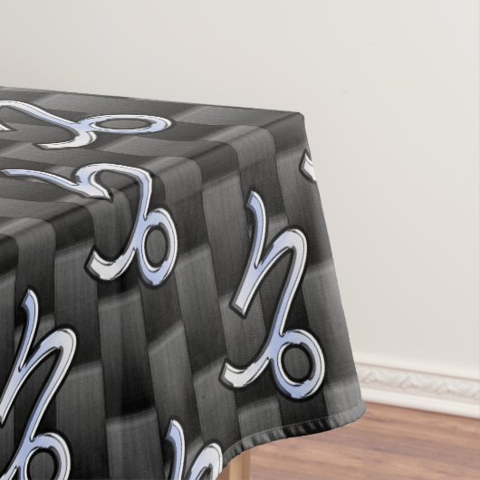 Chrome wie Capricorn Zodiac-Zeichen auf Kohlenstof Tischdecke (Beispiel)