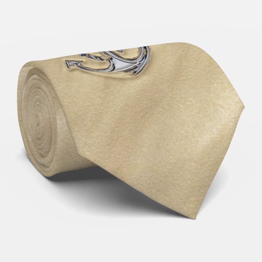 Chrome wie der Anker des Seils Krawatte (Gerollt)