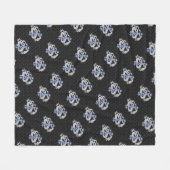 Chrome wie Dragon auf Black Snake Skin Print Fleecedecke (Vorderseite (Horizontal))