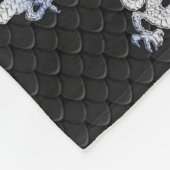 Chrome wie Dragon auf Black Snake Skin Print Fleecedecke (Ecke)