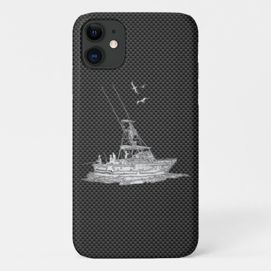 Chrome wie Fischerboot auf Carbon Fibre Decor Case-Mate iPhone Hülle (Rückseite)