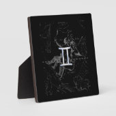 Chrome wie Gemini Zodiac Sign auf Hevelius 1690 Fotoplatte (Vorderseite)