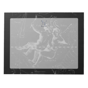 Chrome wie Gemini Zodiac Sign auf Hevelius 1690 Notizblock