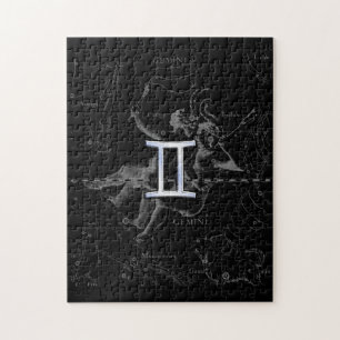 Chrome wie Gemini Zodiac Sign auf Hevelius 1690 Puzzle
