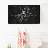 Chrome wie Gemini Zodiac Sign auf Hevelius Banner (Insitu)