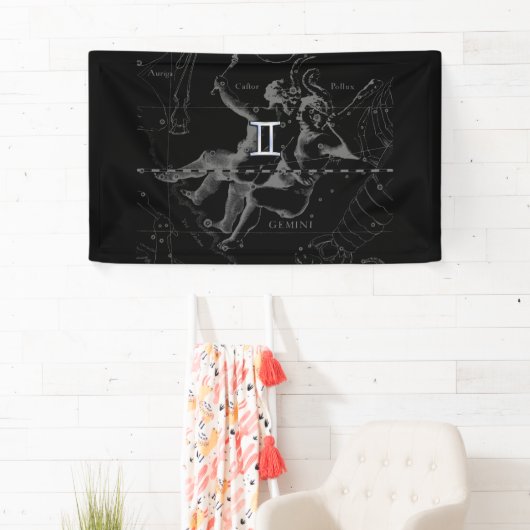 Chrome wie Gemini Zodiac Sign auf Hevelius Banner (Insitu)