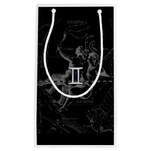 Chrome wie Gemini Zodiac Sign auf Hevelius Kleine Geschenktüte (Vorderseite)