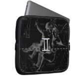 Chrome wie Gemini Zodiac Sign auf Hevelius Laptopschutzhülle (Vorne Rechts)