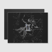 Chrome wie Gemini Zodiac Sign auf Hevelius Magnetkarte (Vorne/Hinten)