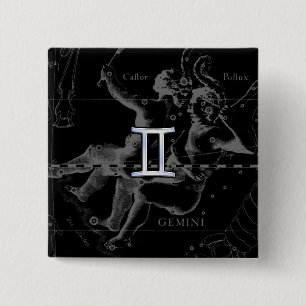 Chrome wie Gemini Zodiac Symbol auf Hevelius Button