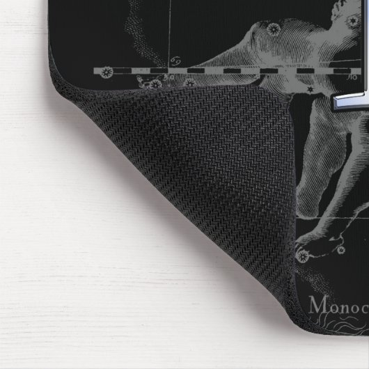 Chrome wie Gemini Zodiac Symbol auf Hevelius Mousepad (Ecke)