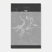 Chrome wie Gemini Zodiac Symbol auf Hevelius Post-it Klebezettel (Vorderseite)