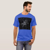 Chrome wie Gemini Zodiac Symbol auf Hevelius T-Shirt (Vorne ganz)