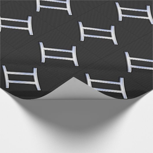 Chrome wie Gemini Zodiac Symbol Geschenkpapier (Ecke)