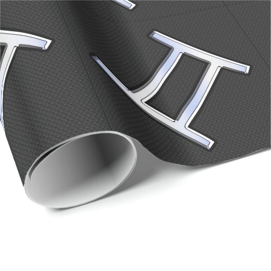 Chrome wie Gemini Zodiac Symbol Geschenkpapier (Rolleneckpunkt)
