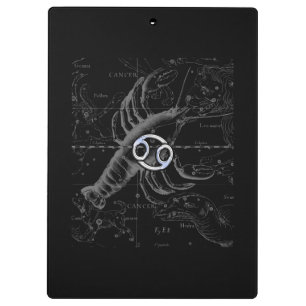 Chrome wie Krebs Zodiac Symbol auf Hevelius Klemmbrett
