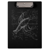 Chrome wie Krebs Zodiac Symbol auf Hevelius Klemmbrett (Vorderseite)