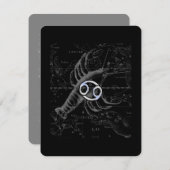 Chrome wie Krebs Zodiac-Zeichen auf Hevelius (Vorne/Hinten)