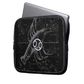 Chrome wie Krebs Zodiac-Zeichen auf Hevelius Laptopschutzhülle (Vorderseite Links)