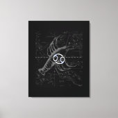 Chrome wie Krebs Zodiac-Zeichen auf Hevelius Leinwanddruck (Vorderseite)