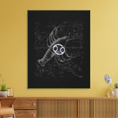 Chrome wie Krebs Zodiac-Zeichen auf Hevelius Leinwanddruck (Insitu (Wohnzimmer))