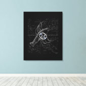 Chrome wie Krebs Zodiac-Zeichen auf Hevelius Leinwanddruck (Insitu (Holzboden))