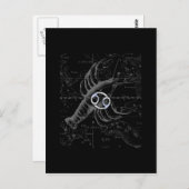 Chrome wie Krebs Zodiac-Zeichen auf Hevelius Postkarte (Vorne/Hinten)