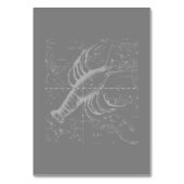 Chrome wie Krebs Zodiac-Zeichen auf Hevelius Tischnummer (Rückseite)