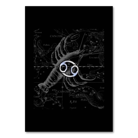 Chrome wie Krebs Zodiac-Zeichen auf Hevelius Tischnummer (Vorderseite)