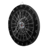 Chrome wie Krebszeichen auf der Gravur von Heveliu Dartscheibe (Vorderseite rechts)