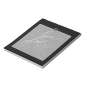 Chrome wie Krebszeichen auf der Gravur von Heveliu Notizblock (Rotiert)