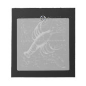 Chrome wie Krebszeichen auf der Gravur von Heveliu Notizblock (Vorderseite)