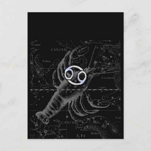 Chrome wie Krebszeichen auf der Gravur von Heveliu Postkarte (Vorderseite)