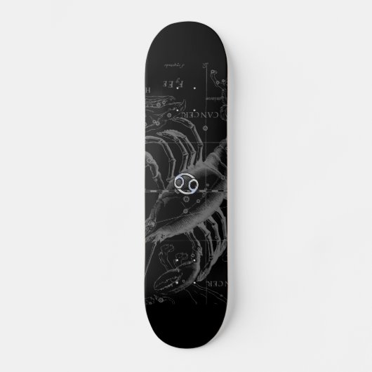 Chrome wie Krebszeichen auf der Gravur von Heveliu Skateboard (Vorderseite)