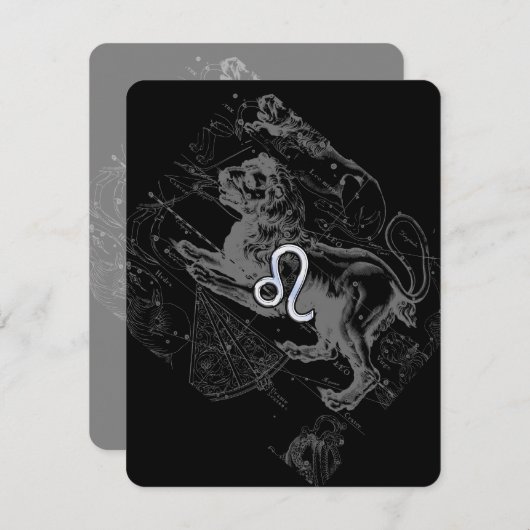 Chrome wie Leo Zodiac Constellation Map Hevelius (Vorne/Hinten)