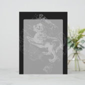 Chrome wie Leo Zodiac Constellation Map Hevelius (Stehend Vorderseite)