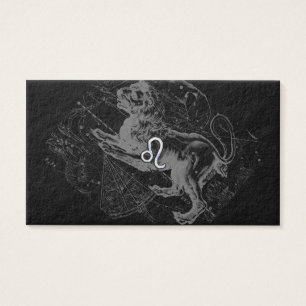 Chrome wie Leo Zodiac Constellation Map Hevelius
