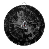 Chrome wie Leo Zodiac Constellation Map Hevelius Dartscheibe (vorne)