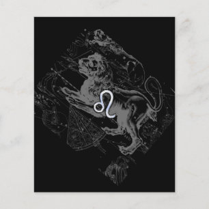 Chrome wie Leo Zodiac Constellation Map Hevelius Flyer